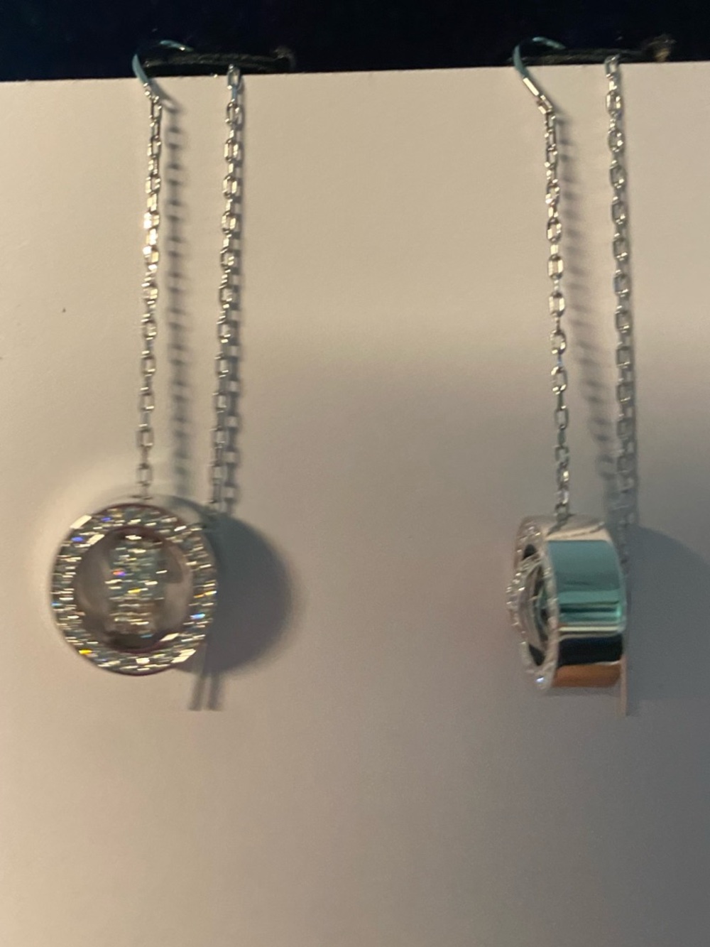 Swarovski Hollow rhodium plating long drop women's earrings 5636435 $150 - Picture 7 of 12